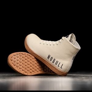 No bull high top ivory trainers